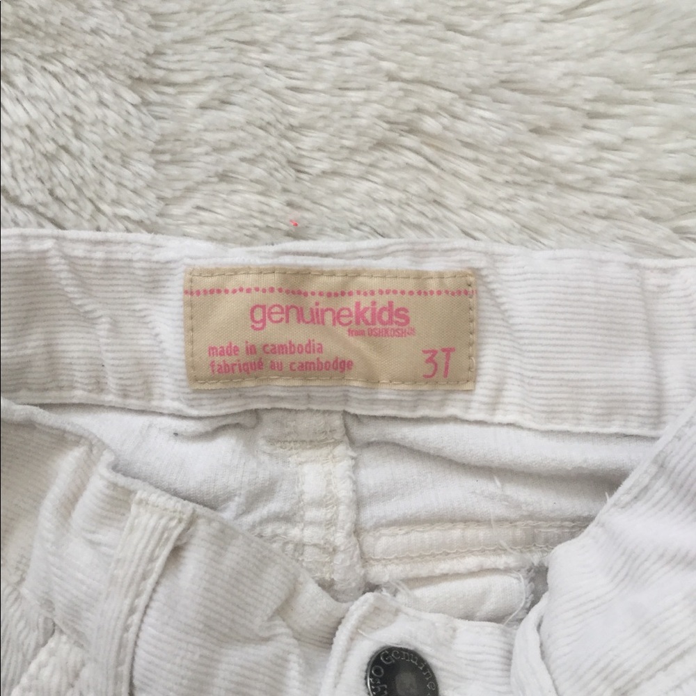 Corduroy embroidered white pants - Picture 7 of 8
